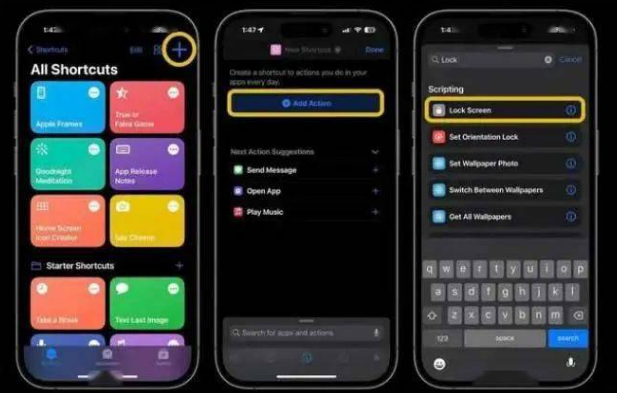 合阳苹果14锁屏维修店分享iPhone14升级iOS16.4后如何创建锁屏快捷方式 