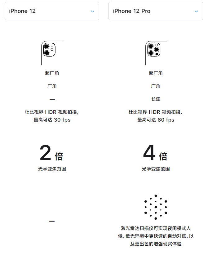合阳苹果手机维修分享苹果 iPhone 12 与 iPhone 12 Pro 选哪款 